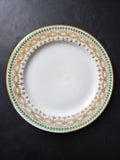 JP Limoges France Gold Trim Green Laurel Dessert Plate 7-1/2" (584)