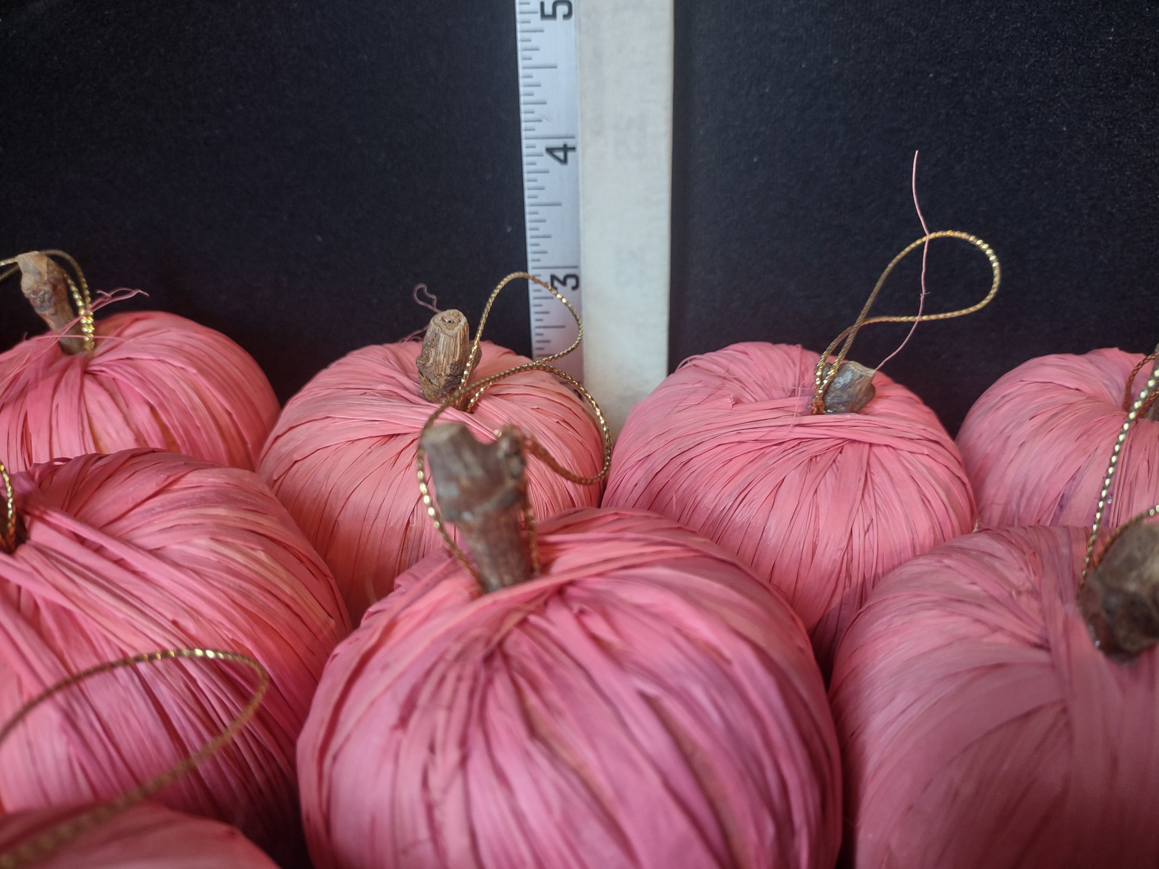Lot of 17 Pink Twine Apple Christmas Ornament (lot 1687)