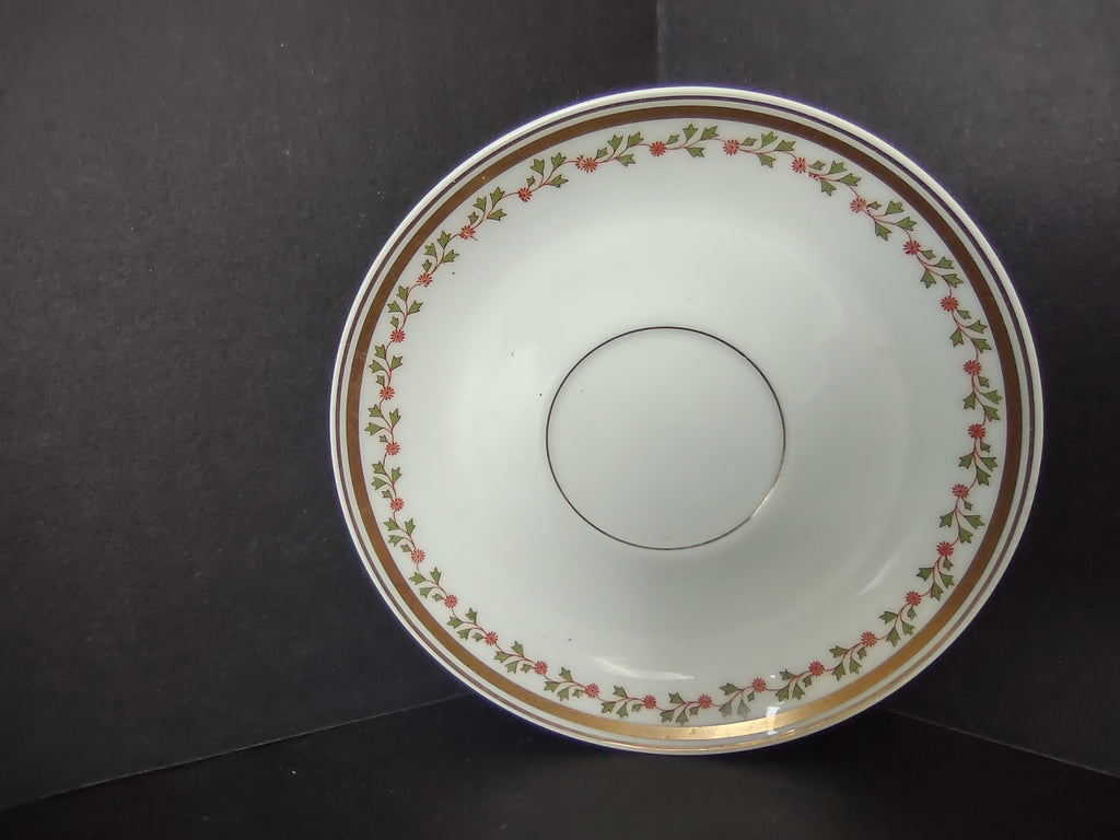 Old Abbey France Limoges Saucer ONLY Clover Gold Trim (lot 868)