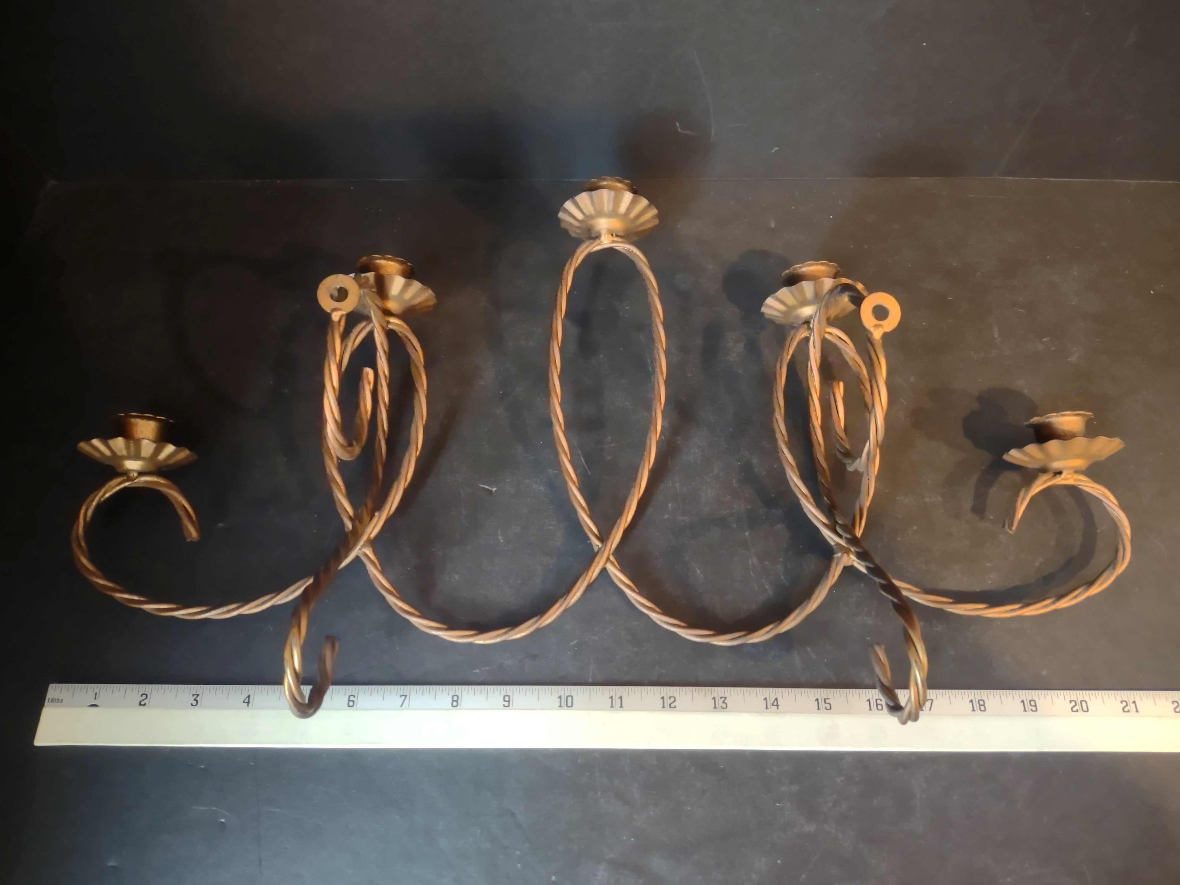 Vintage Home Interior Twisted Candle Holder (lot 2636c)