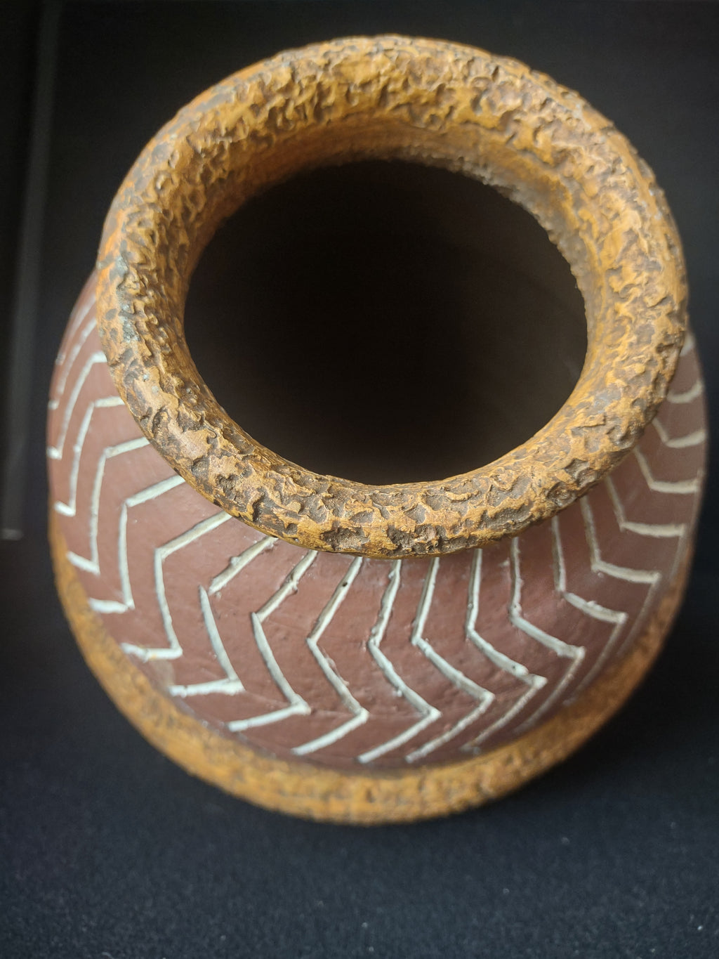 Formalities Pottery by Baum Bros. Brown Vase 12" Philippines (lot 2701c)