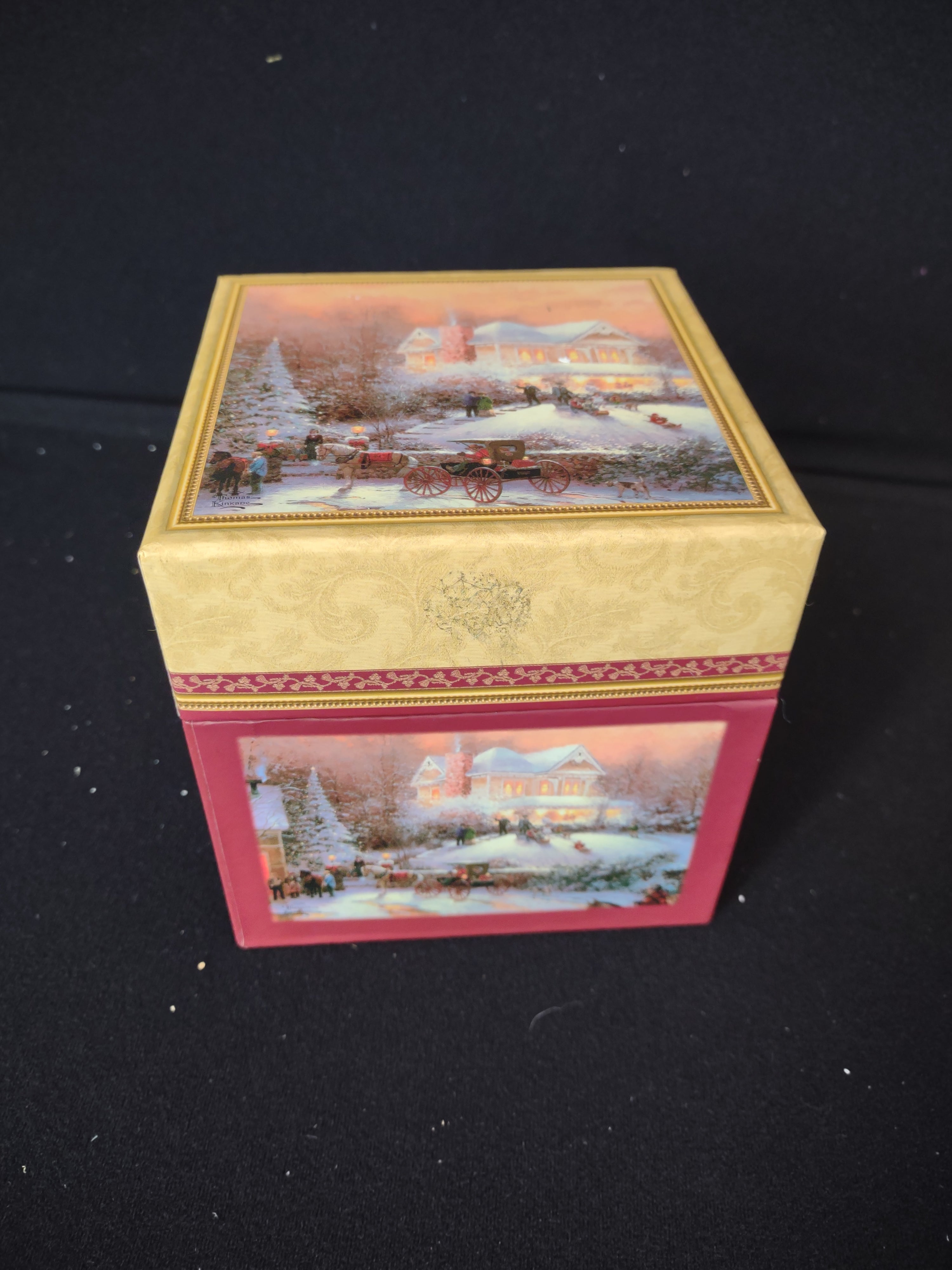 Christmas Thomas Kinkade Painter of Light Set of 3 Gift Boxes (lot 2372)