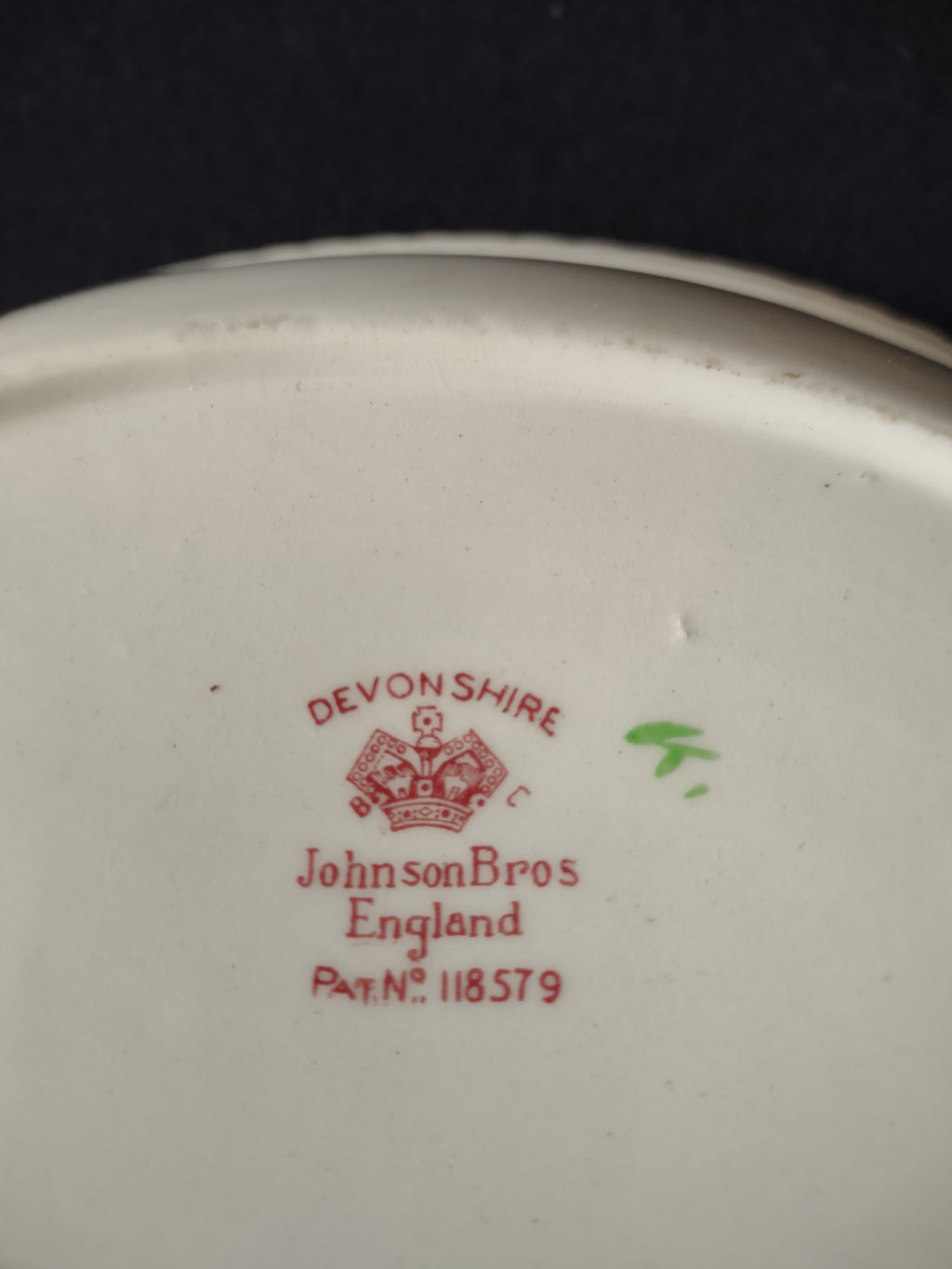 Vintage Johnson Brothers Serving Bowl Devonshire Pink IMPERFECT (Lot 5668)