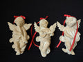 Set of 3 Terracotta Angel Cherub Christmas Tree Ornament (lot 1647)