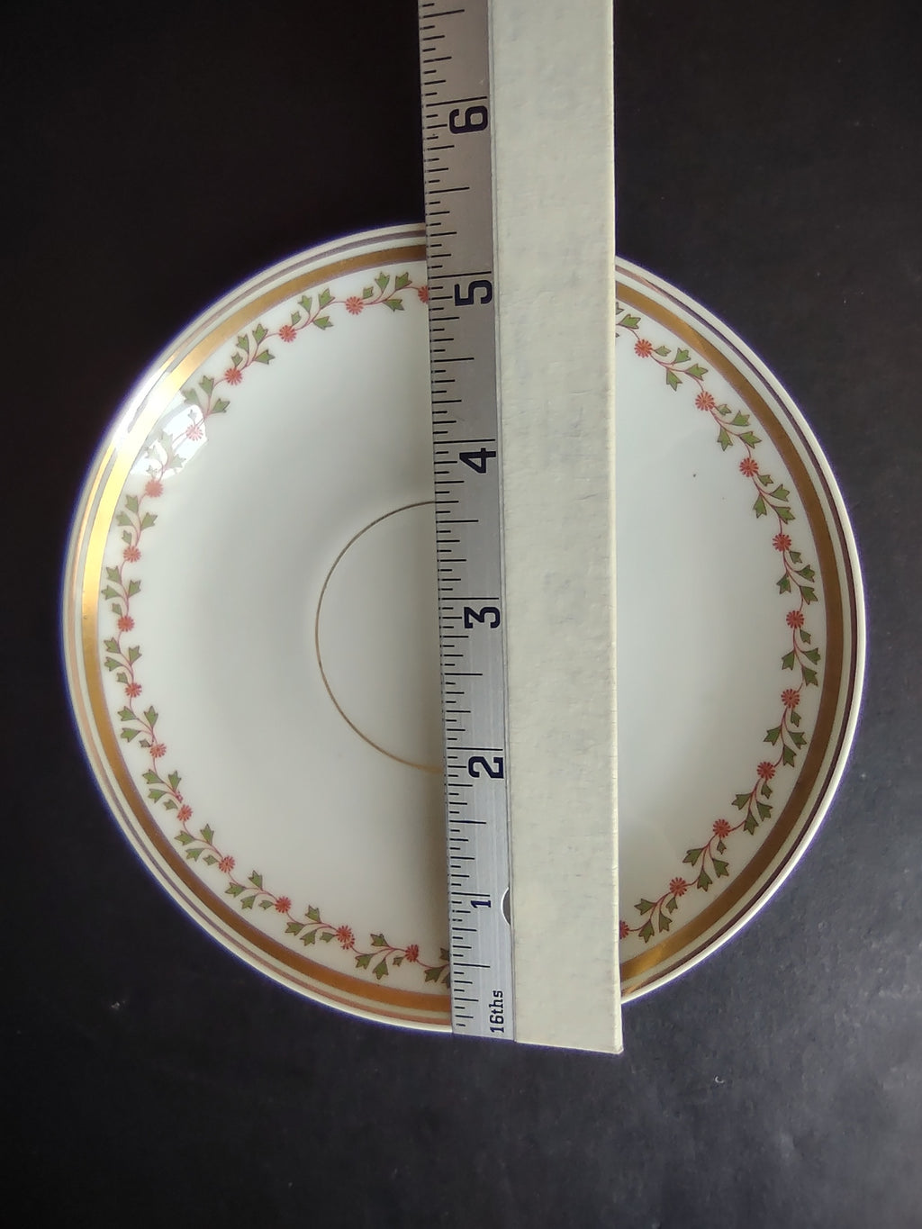 Old Abbey France Limoges Saucer ONLY Clover Gold Trim (lot 868)