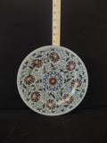 Vintage Light Blue Oriental 10" Plate Made In Macau Small CHIP (Lot 3403)