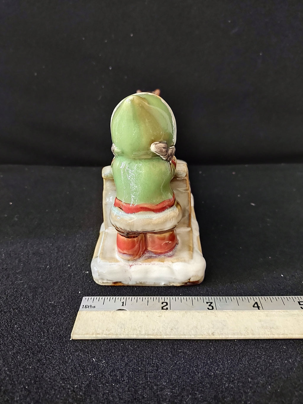 Vintage Yankee Candle Eskimo Girl Dog Sled Tea Light Candle Holder (Lot 3647)