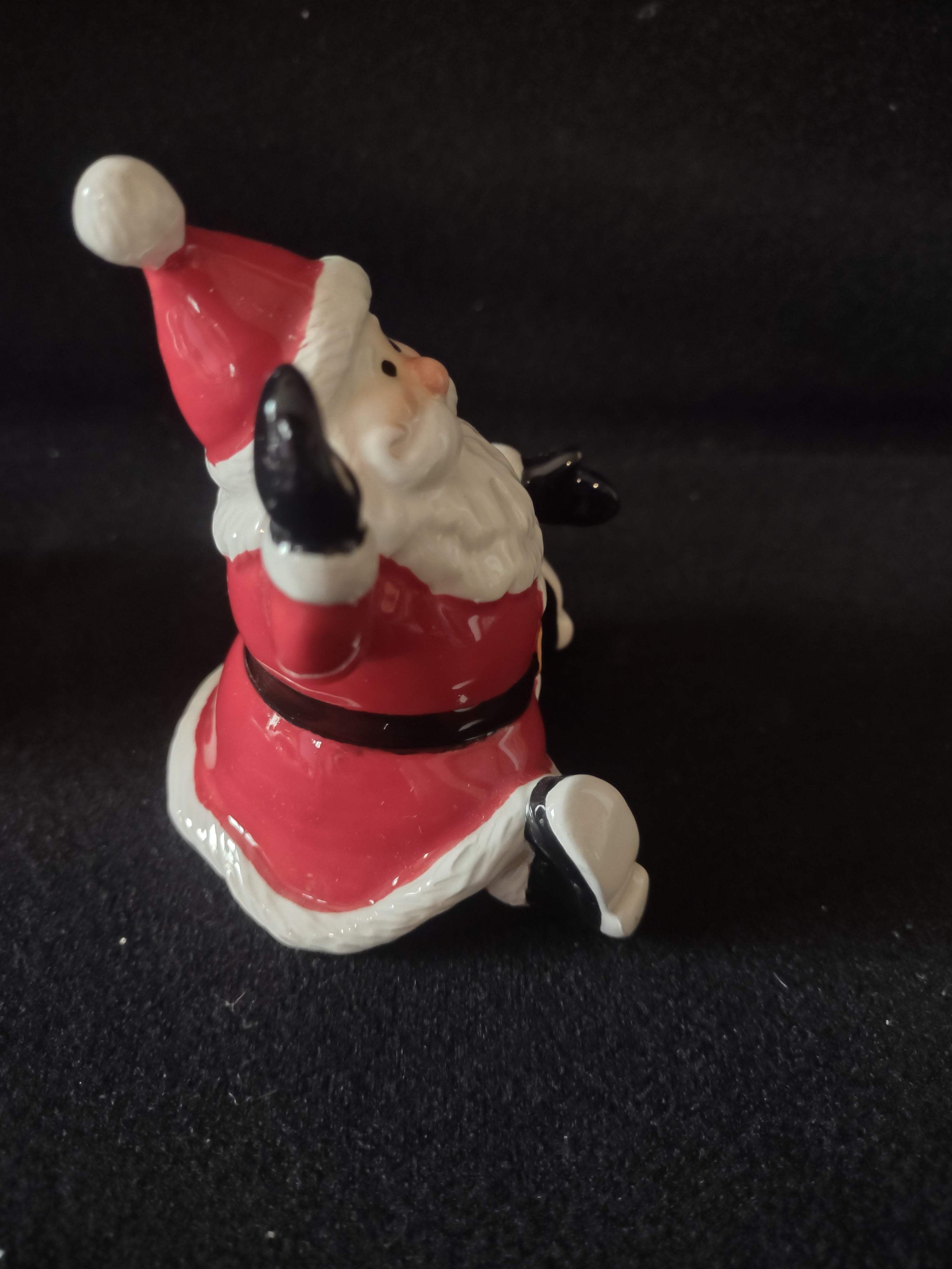 Vintage Christmas Fitz Floyd Santa Claus Present Salt Pepper Shaker (Lot 4677)
