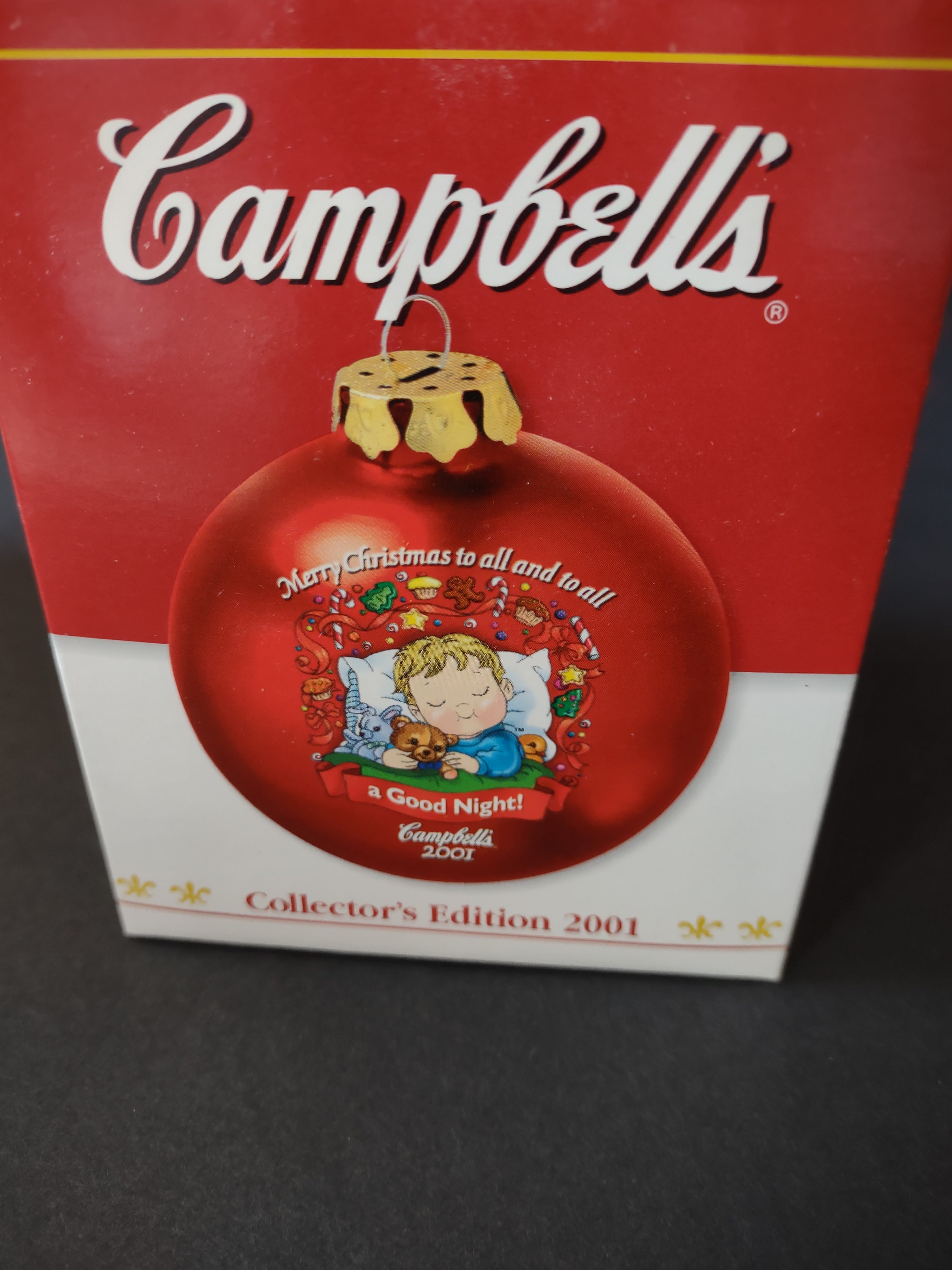 Vintage Christmas 2001 Red Campbells Collector Ornament (Lot 4697)