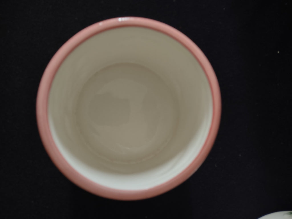 Vintage Christmas Ceramic Poinsettia Base Shade Candle Holder (Lot 3687)