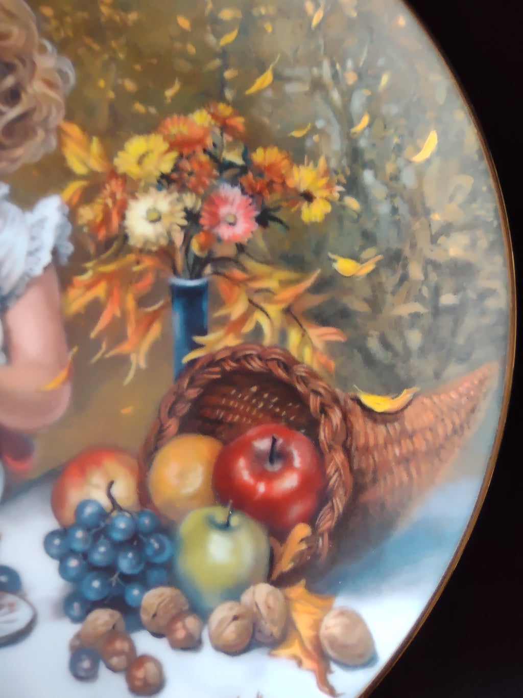 Vintage A Childhood Almanac Collector Plate 10th Issue Indian Summer (Lot 5194)
