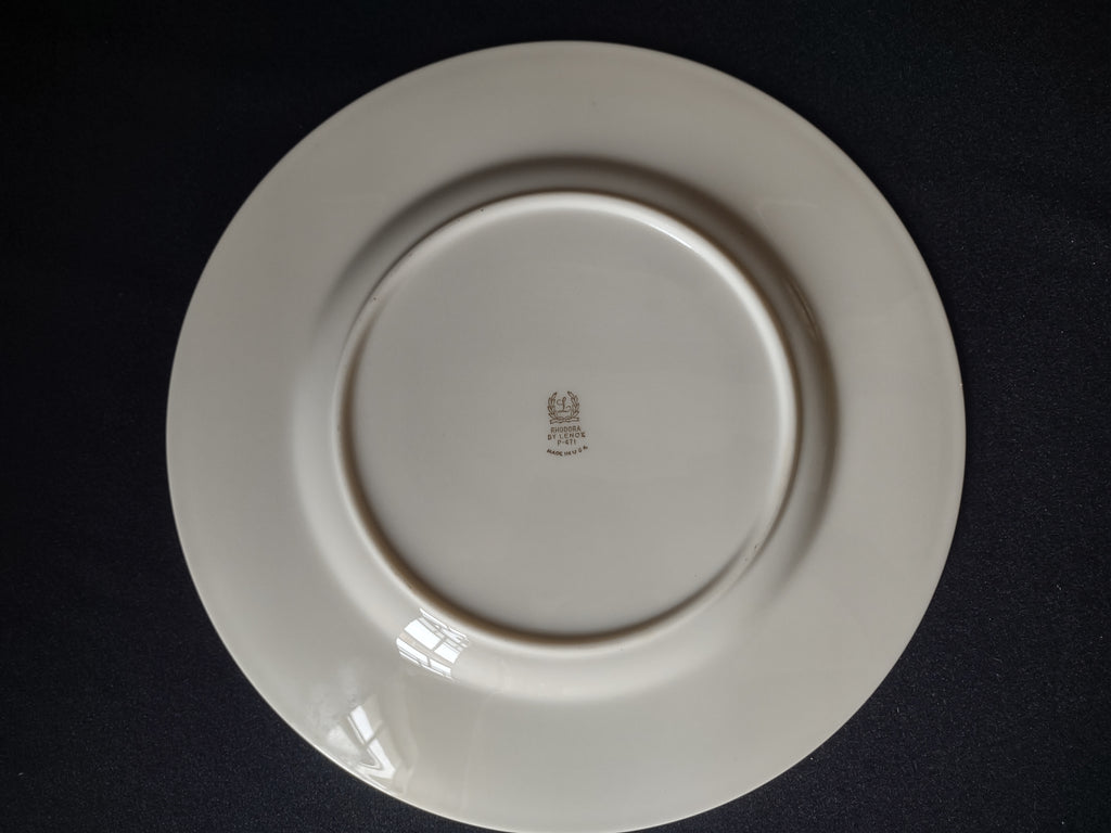 Vintage Lenox Rhodora Dinner Plate Rose Flower Gold (lot 1791)