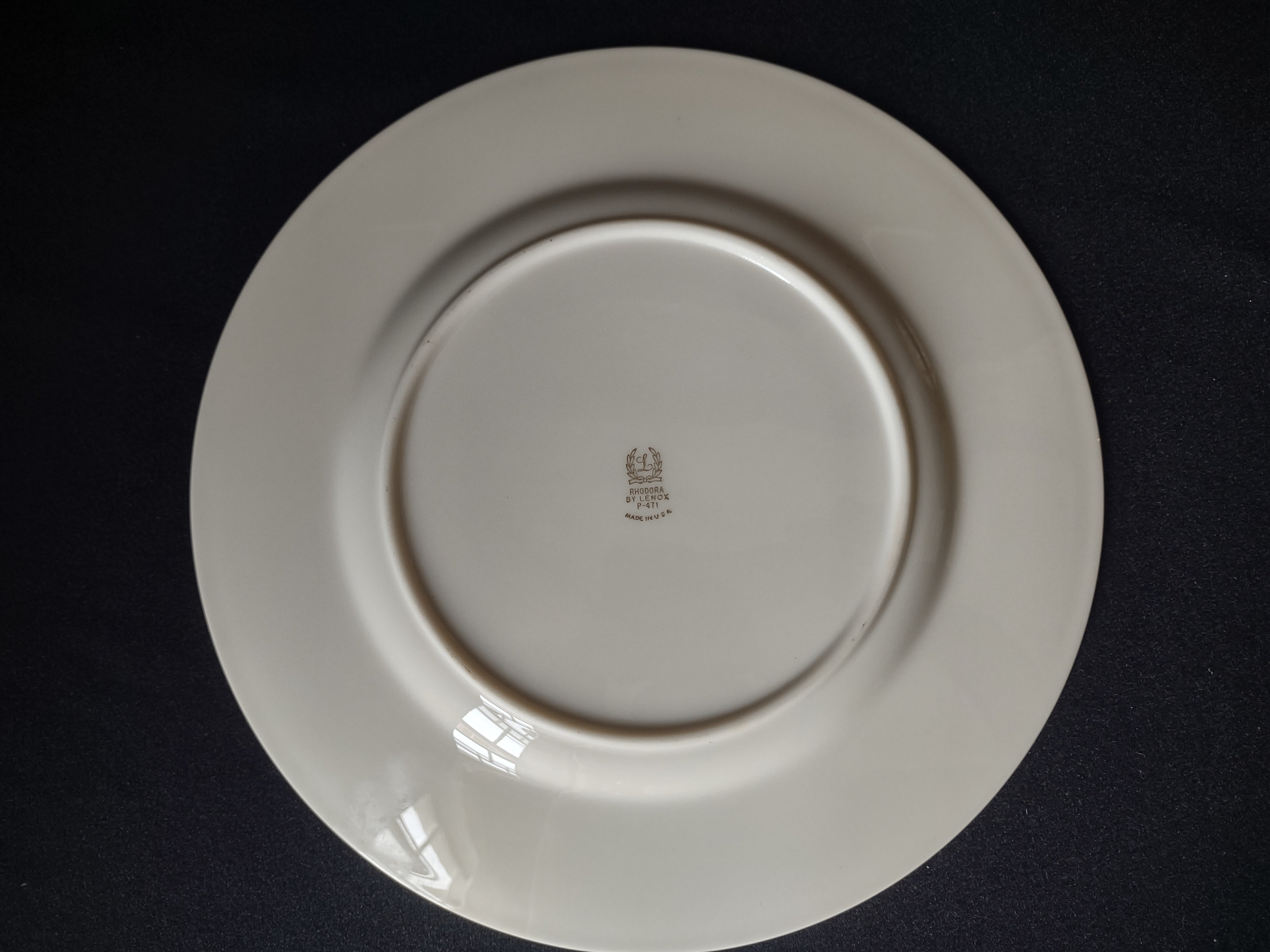 Vintage Lenox Rhodora Dinner Plate Rose Flower Gold (lot 1791)