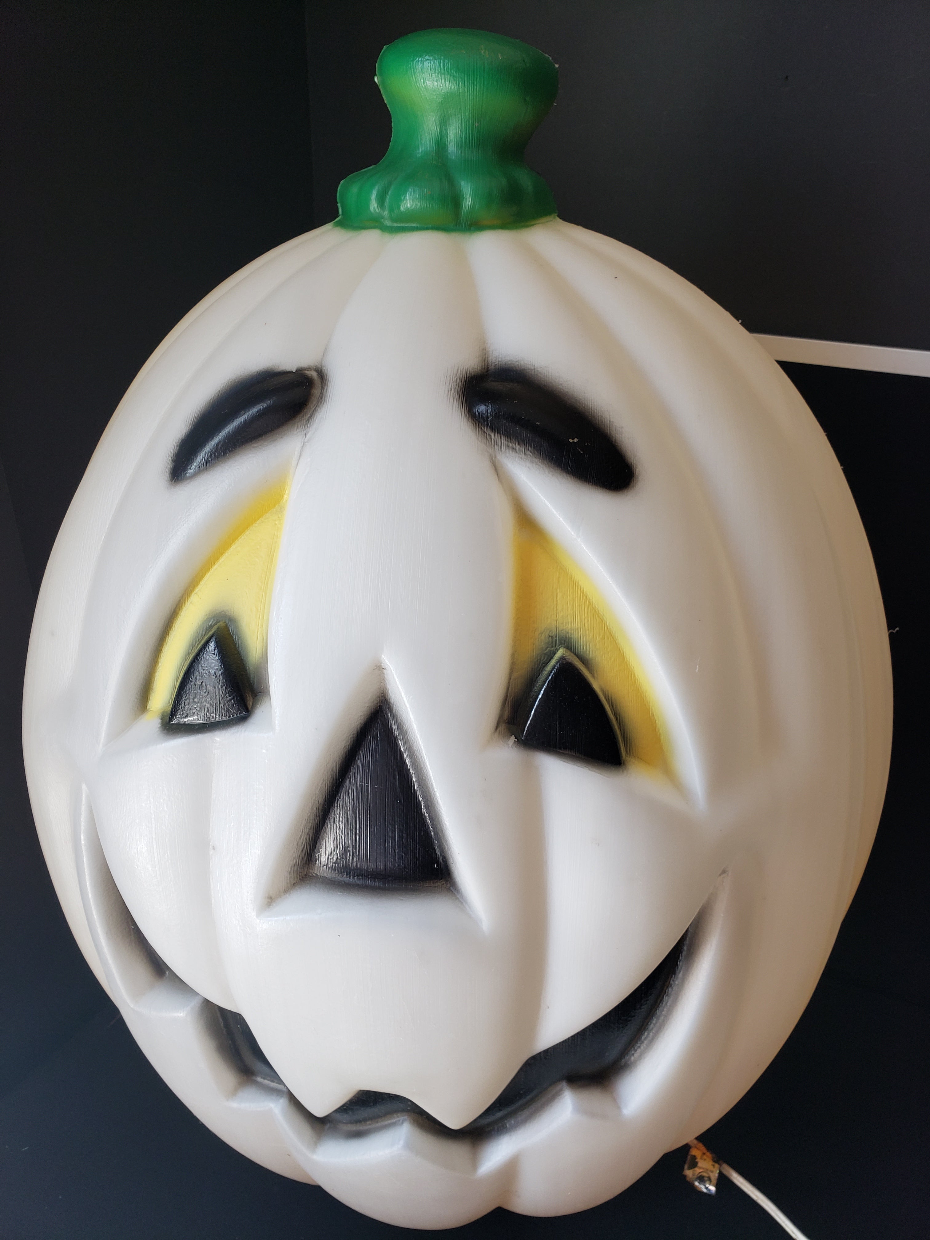 Large Vintage Halloween Blow Mold Pumpkin 24" Light Up (lot 2214)