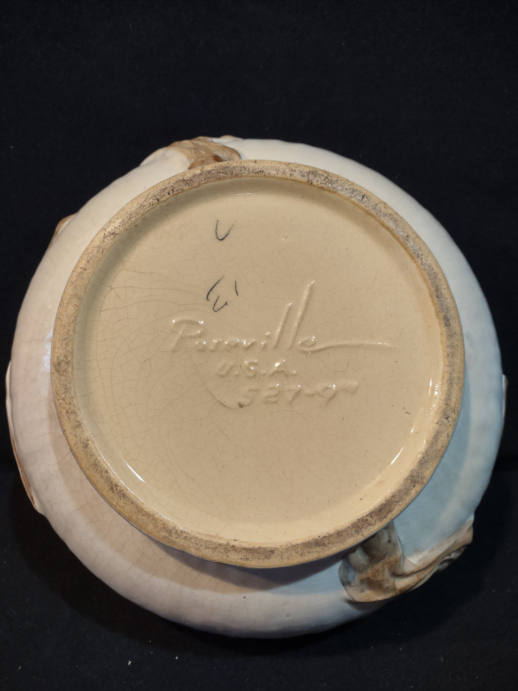 Vintage Roseville Ming Tree White 1949 MCM Pottery Ceramic Bowl 527-9 (lot 5364)