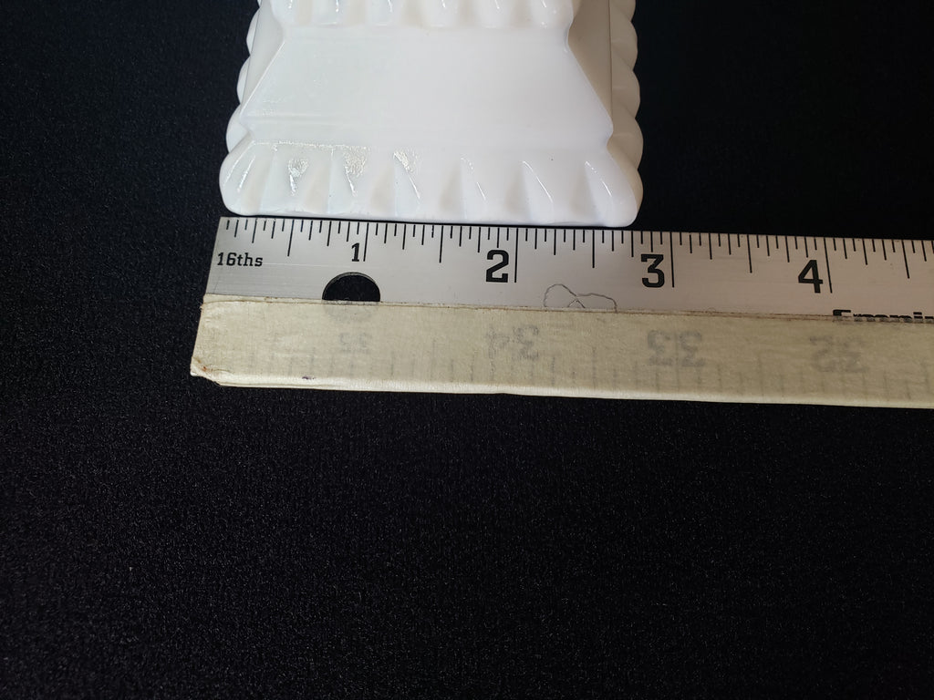 Vintage Milk Glass Footed Square Dish (lot 2218)