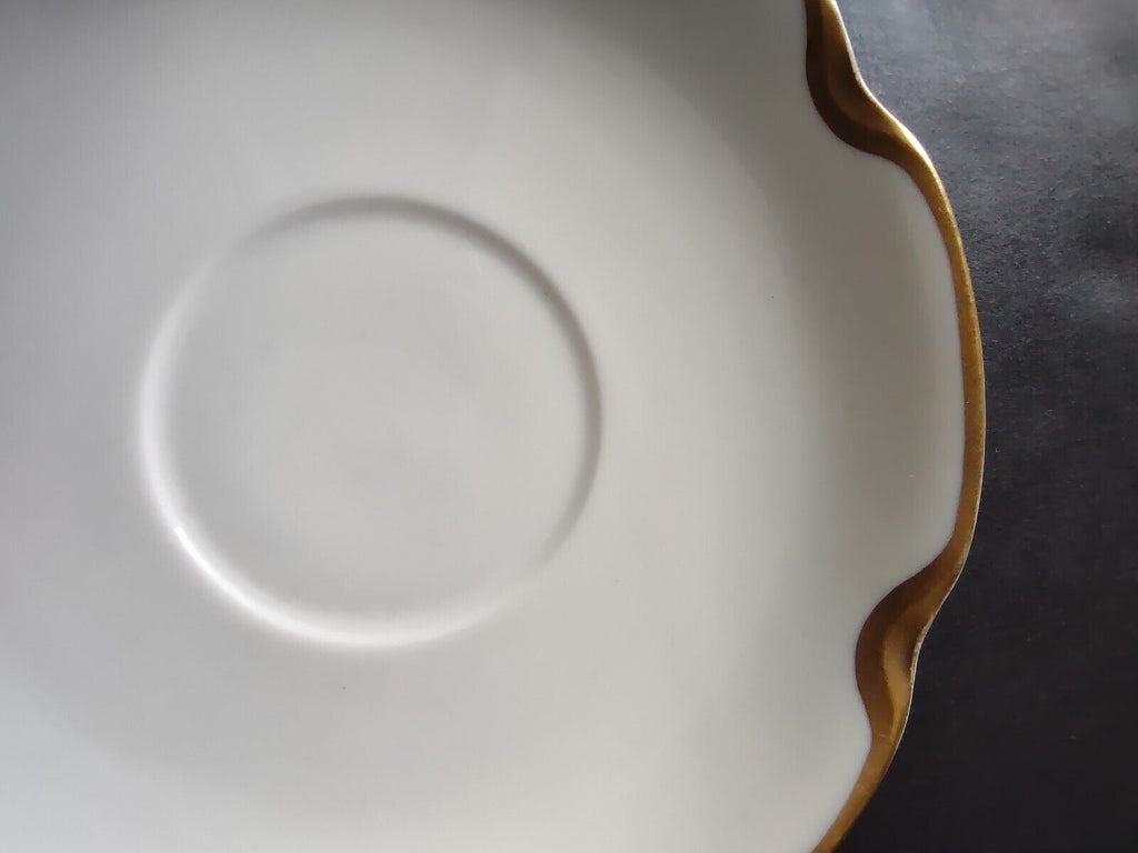 Haviland Limoges Silver Anniversary Gold Trim Saucer Plate 5-3/8" (lot 661)