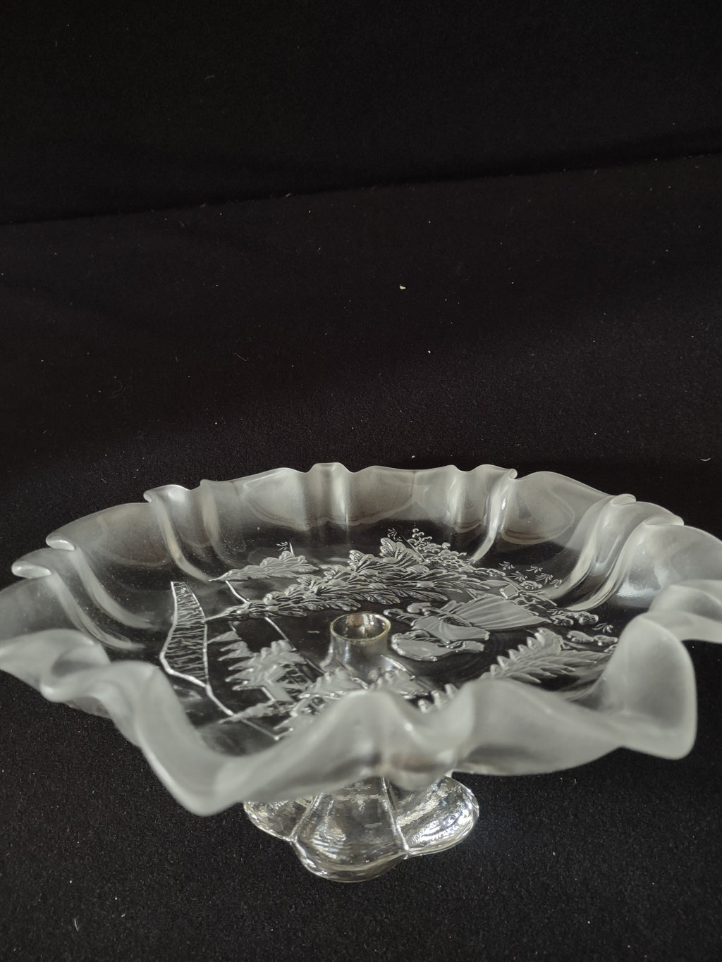 Vintage Mikasa Christmas Story Footed 9 3/4" Bon Bon Dish (Lot 3619)