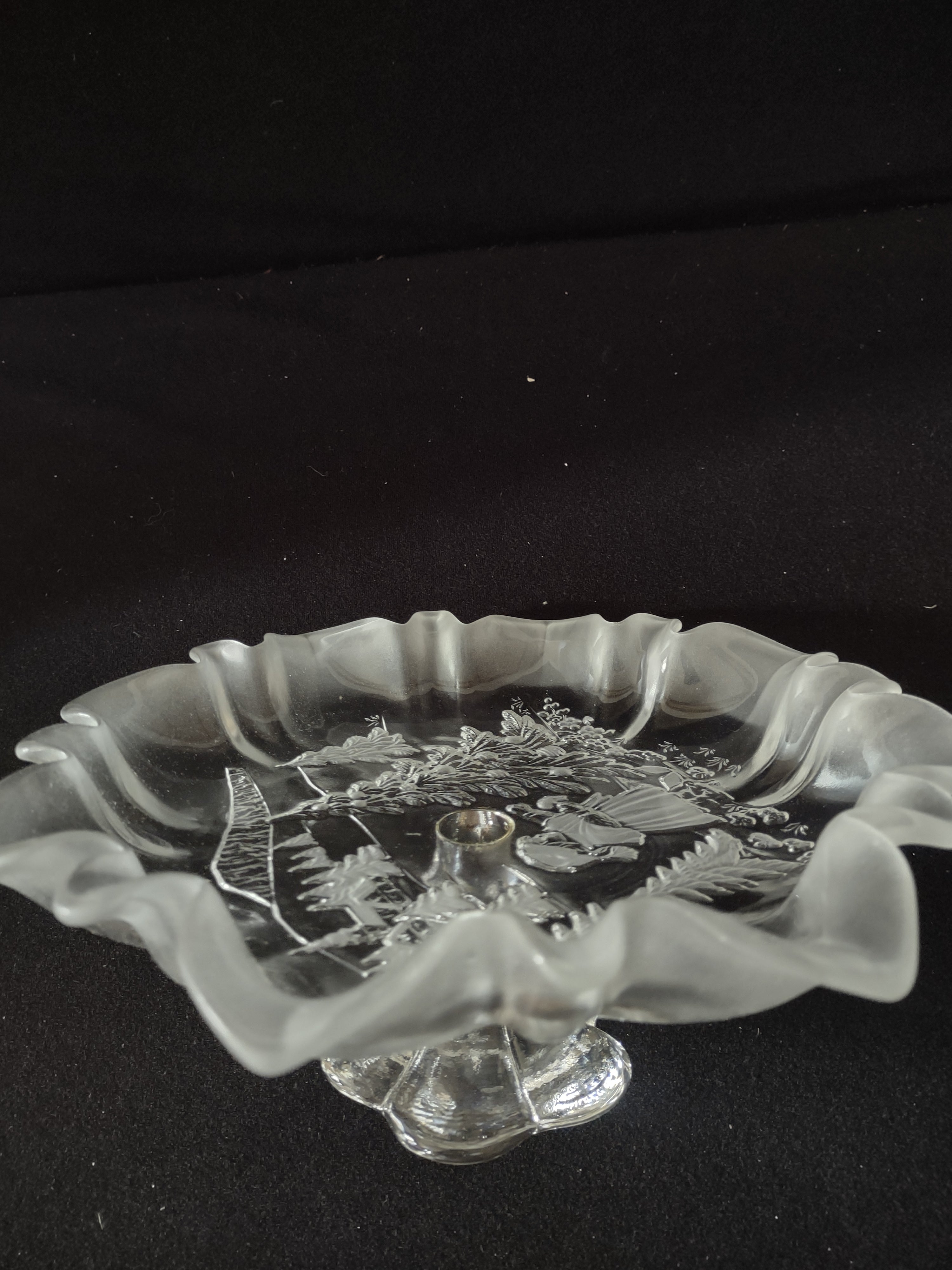 Vintage Mikasa Christmas Story Footed 9 3/4" Bon Bon Dish (Lot 3619)