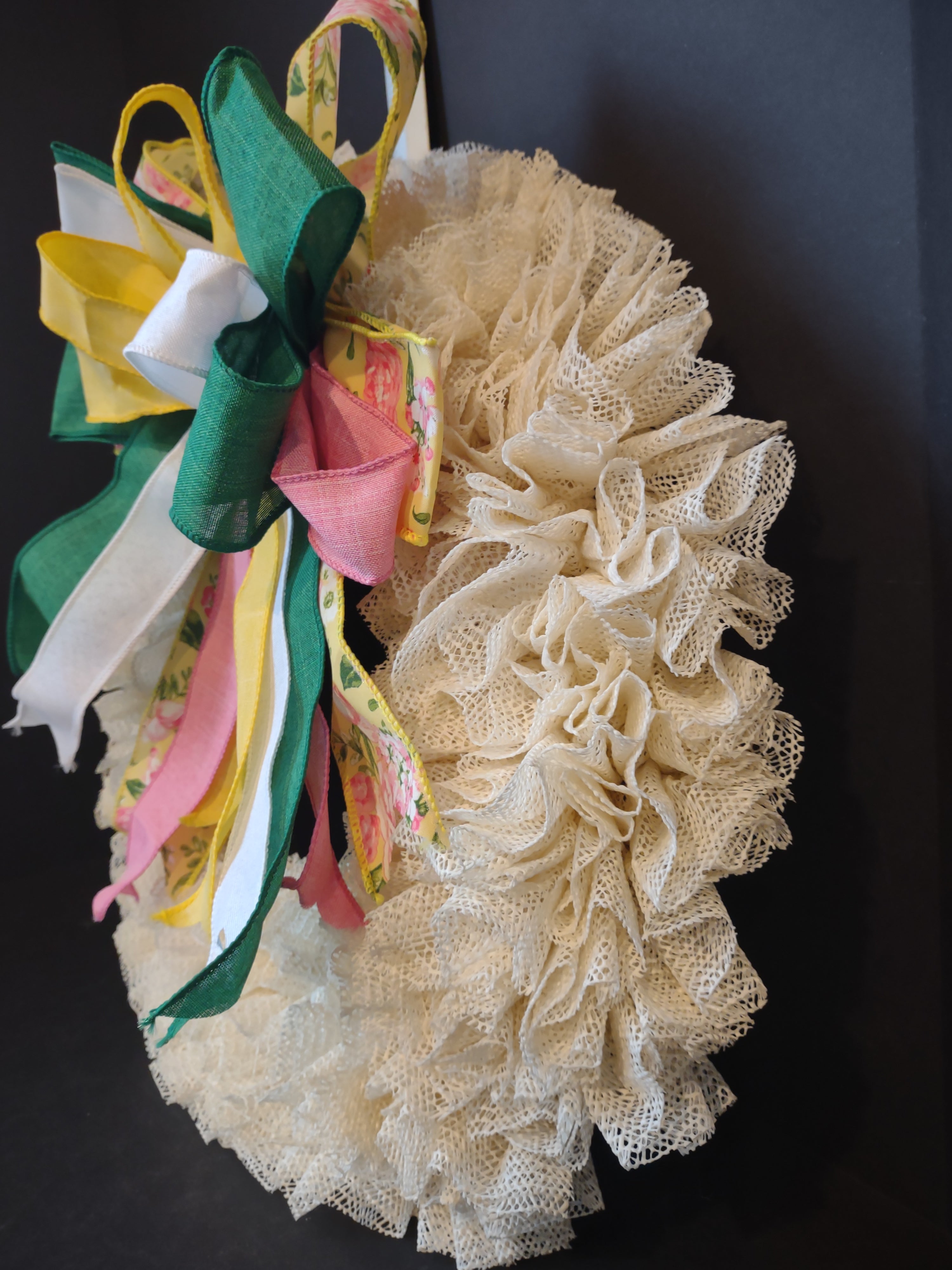 Front Door Wreath Mesh Decor Easter Spring (lot 1364)