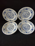 Vintage Enouch Blue Heritage Bread Butter Plate Ironstone England Set Of 4(5971)