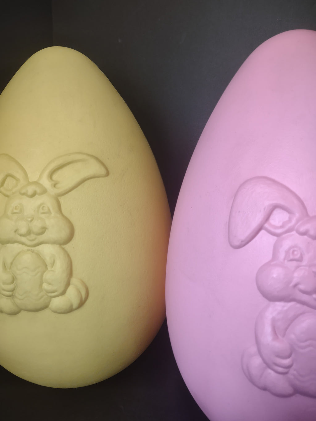 Vintage Blow Mold Easter Egg Pink Yellow 14"Bunny (lot 1476)