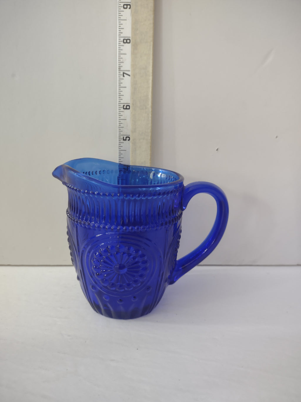 Pioneer Woman Adeline Collection 1.59 Liter Glass Pitcher Cobalt Blue (Lot 3563)