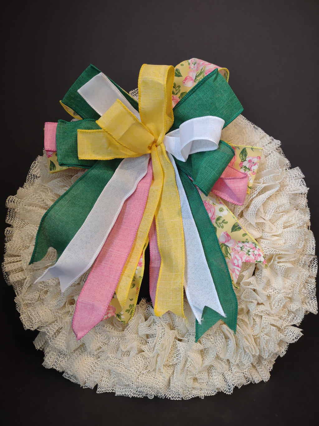 Front Door Wreath Mesh Decor Easter Spring (lot 1364)
