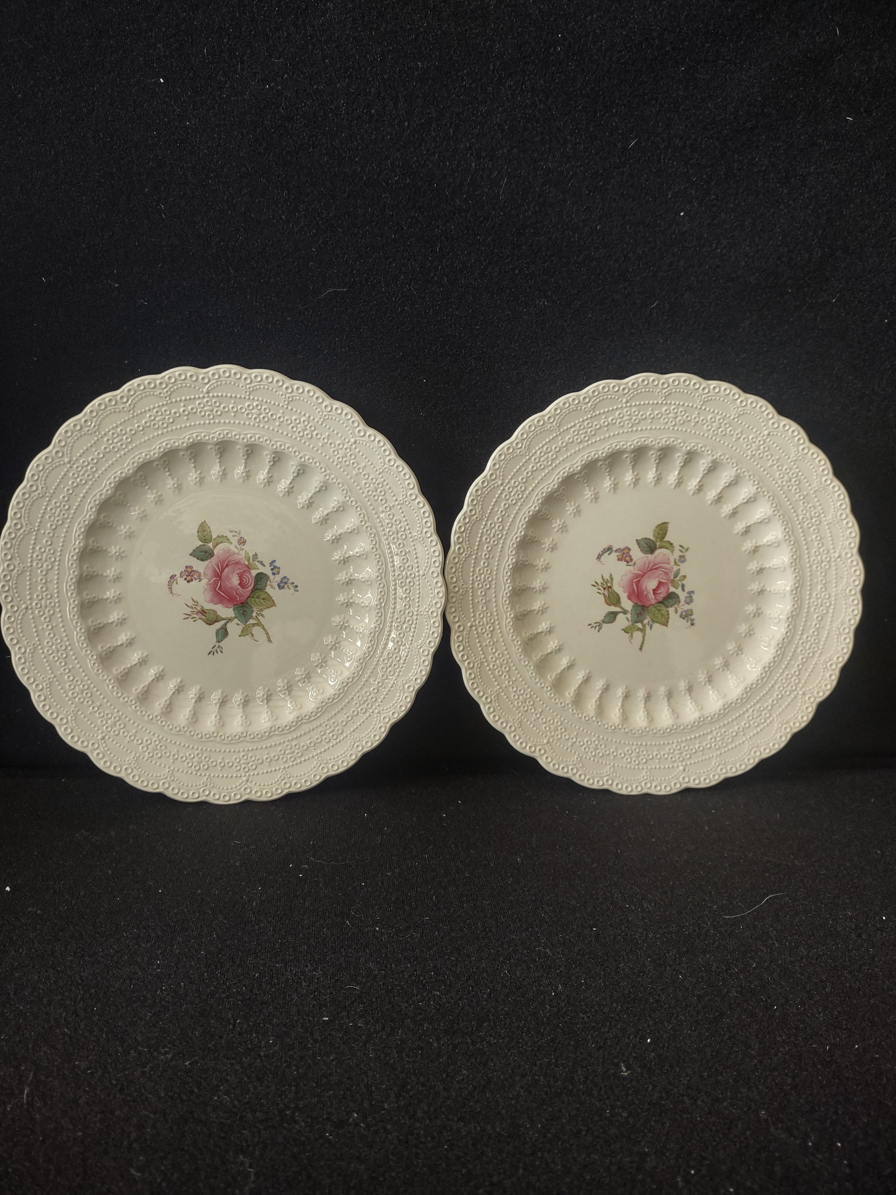 Vintage Spode Countryside Jewel Billingsley Rose Dessert Plate Ironstone(lot5785