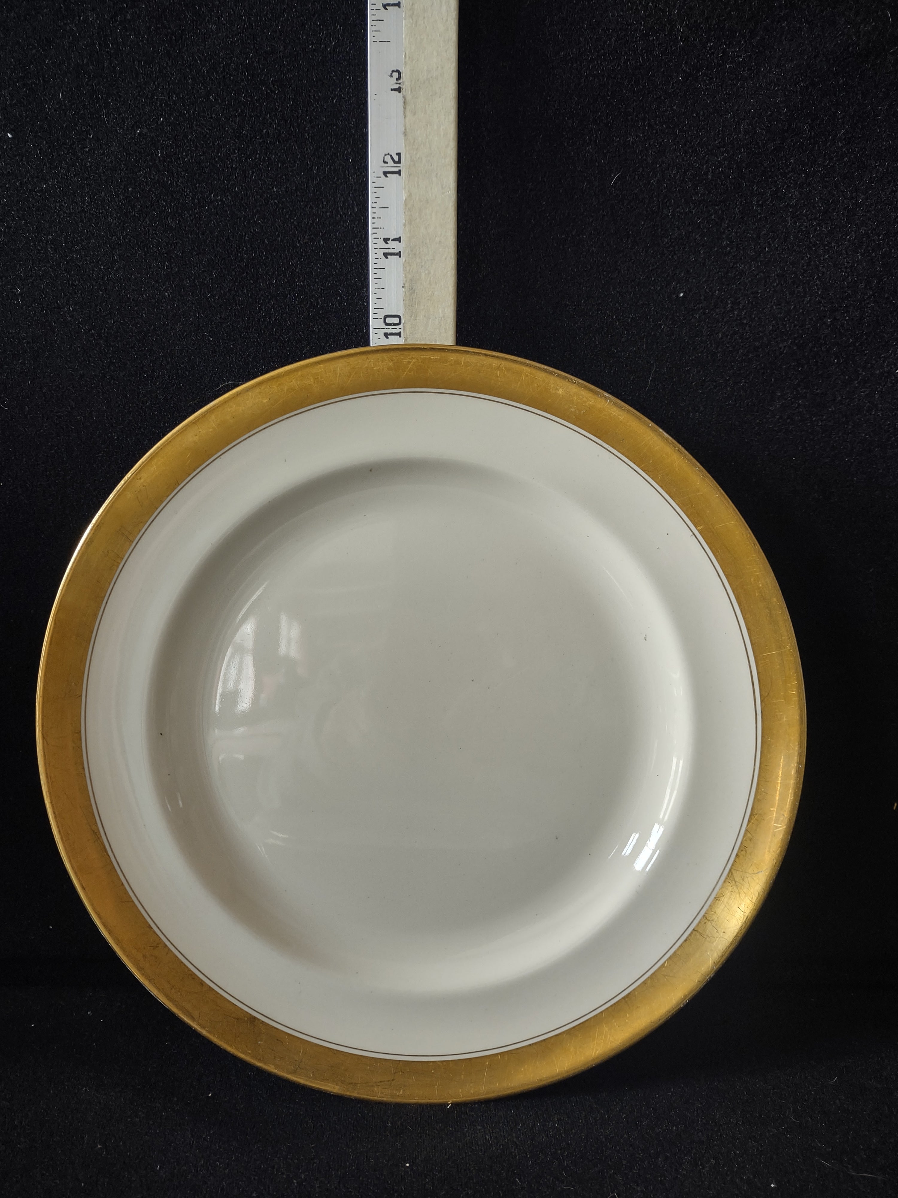Vintage Johnson Brothers Dinner Plate Pareek Gold Rimmed Set Of 3 (Lot 5546)