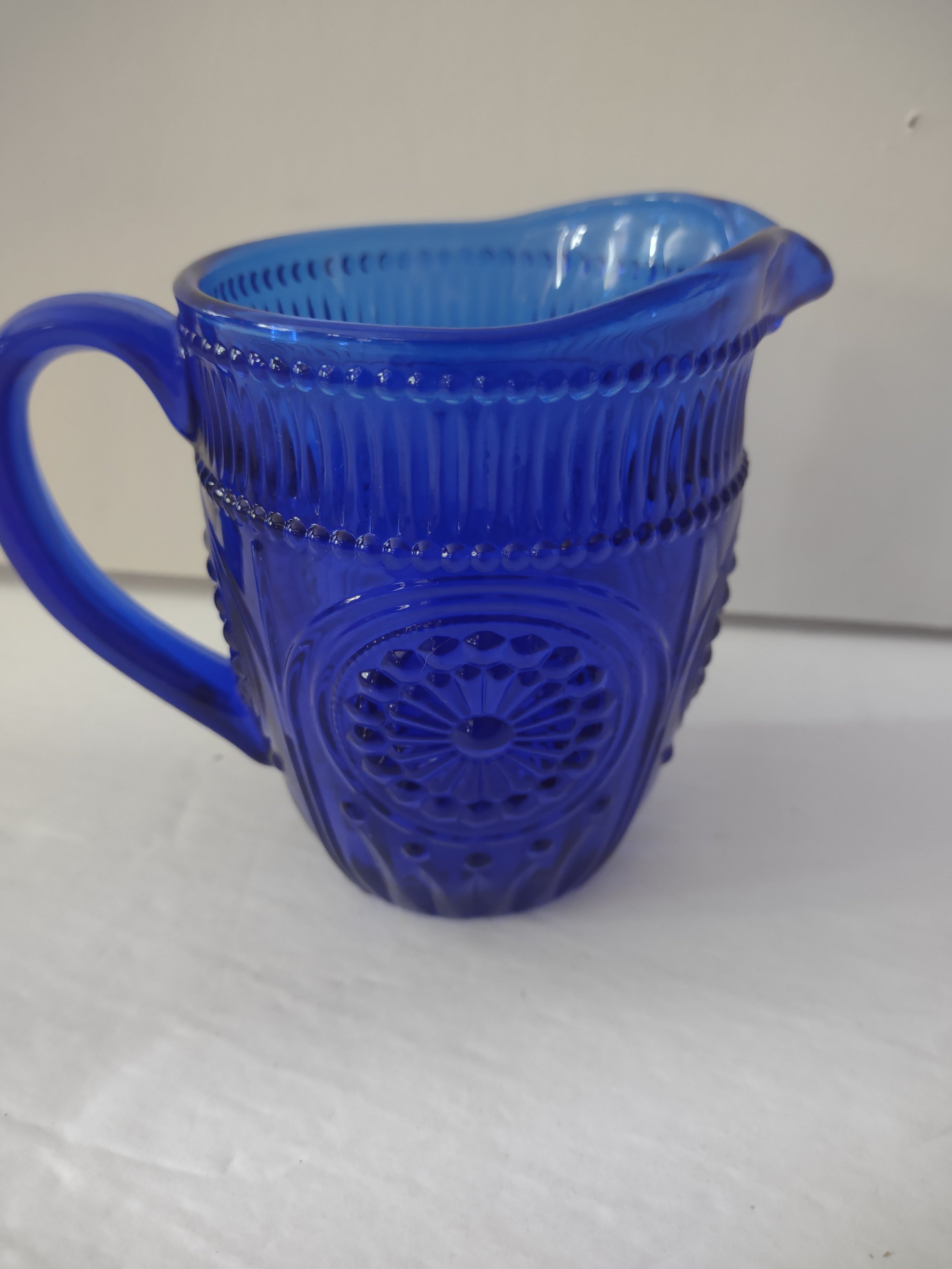 Pioneer Woman Adeline Collection 1.59 Liter Glass Pitcher Cobalt Blue (Lot 3563)