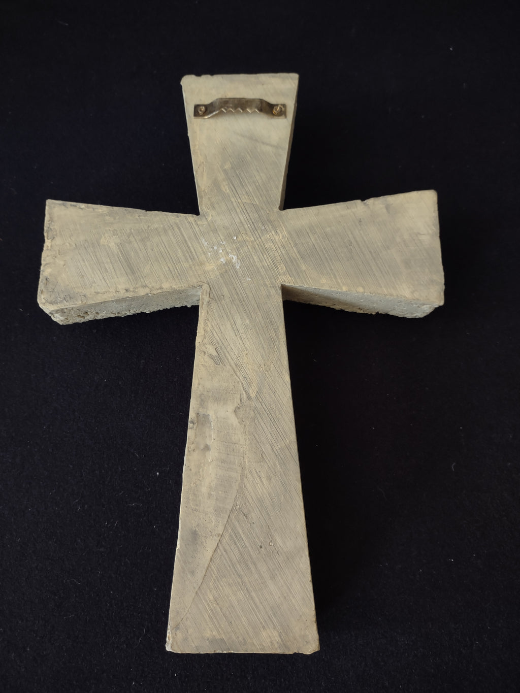 Vintage Lords Prayer Stone Like Resin Textured Cross (Lot 4051t)