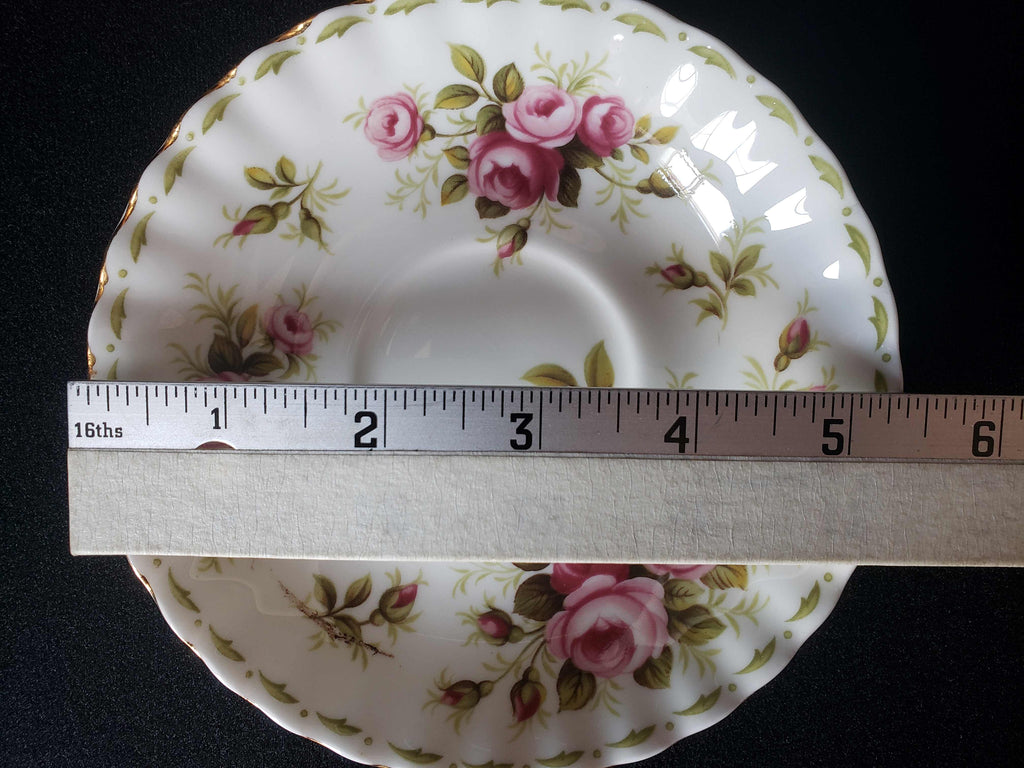 Vintage Royal Albert Bone Flower of the Month Roses Saucer ONLY (lot 2012)