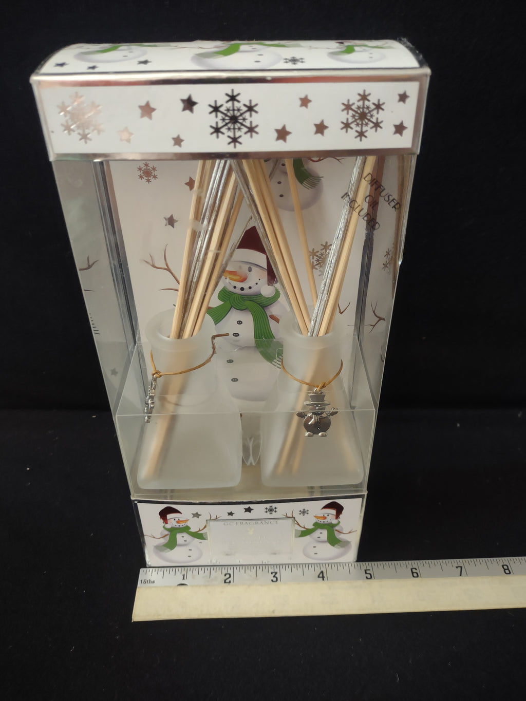 Snowmen Winter Wonderland Pine Sandalwood Lemon Oil Diffusers (Lot 3511)