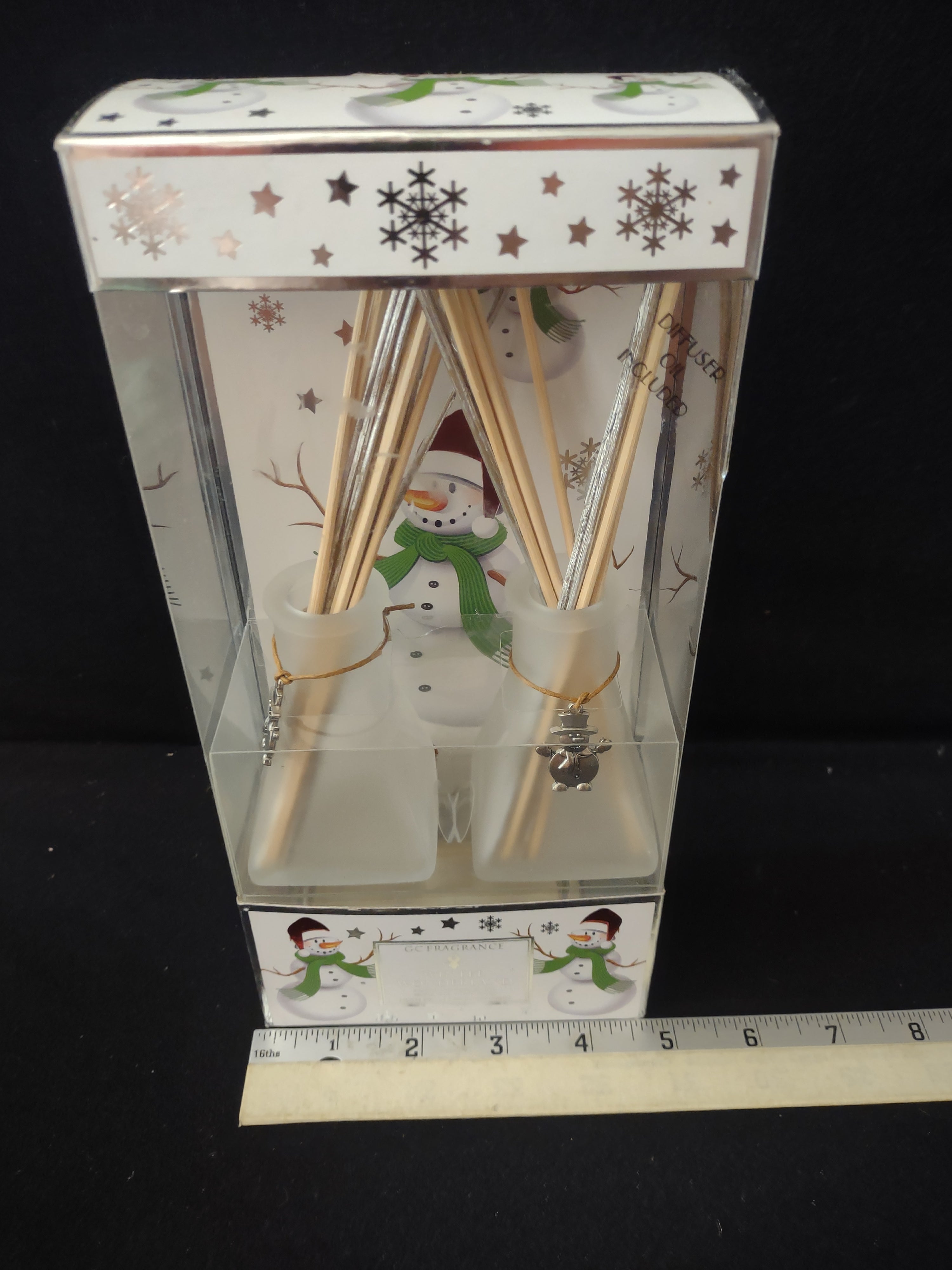 Snowmen Winter Wonderland Pine Sandalwood Lemon Oil Diffusers (Lot 3511)