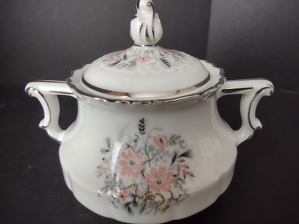 Haviland France Limoges Sugar Dish Floradora Platinum Trim (lot 977)