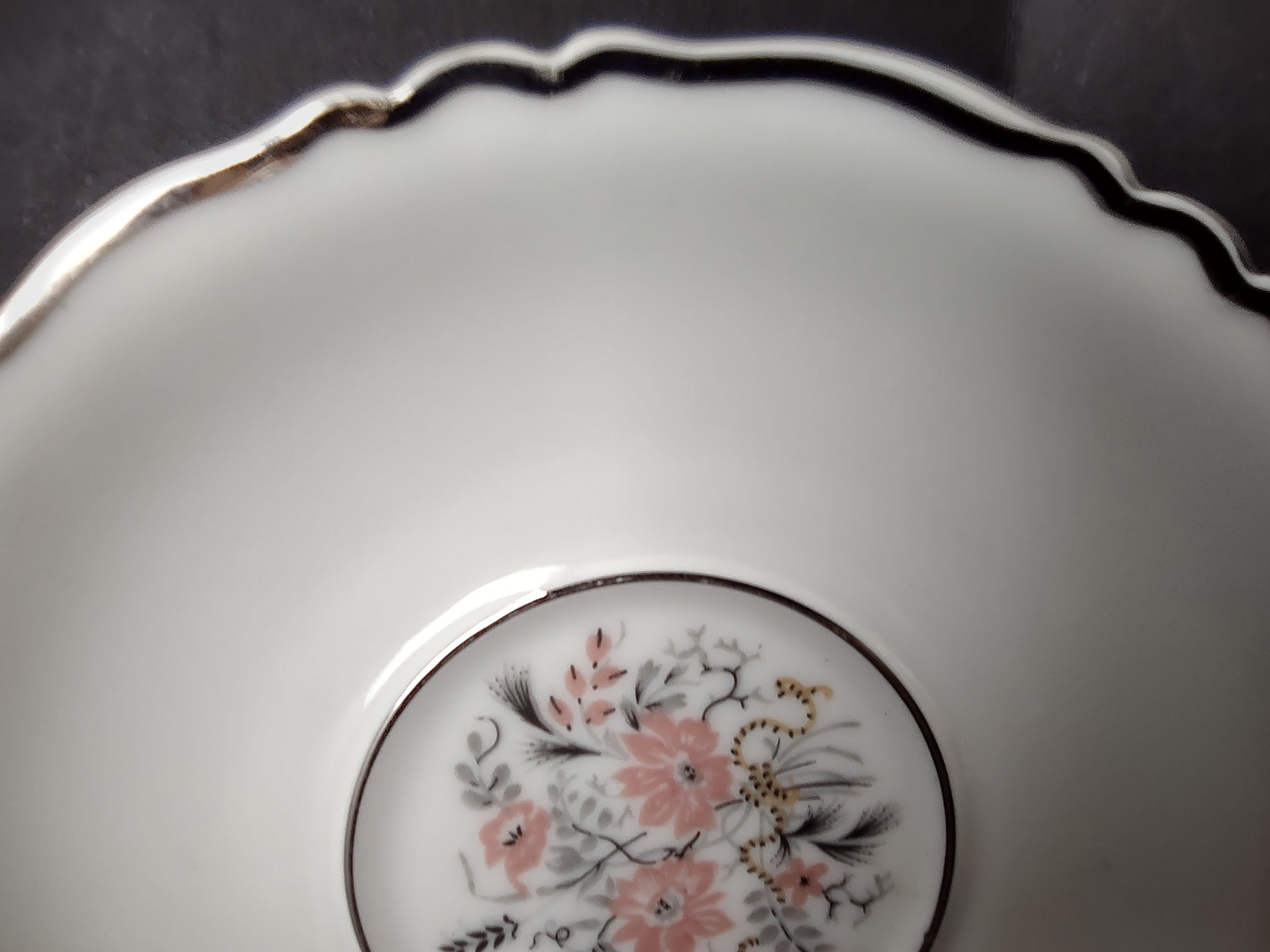Haviland France Limoges Saucer ONLY Floradora Platinum Trim (lot 976)