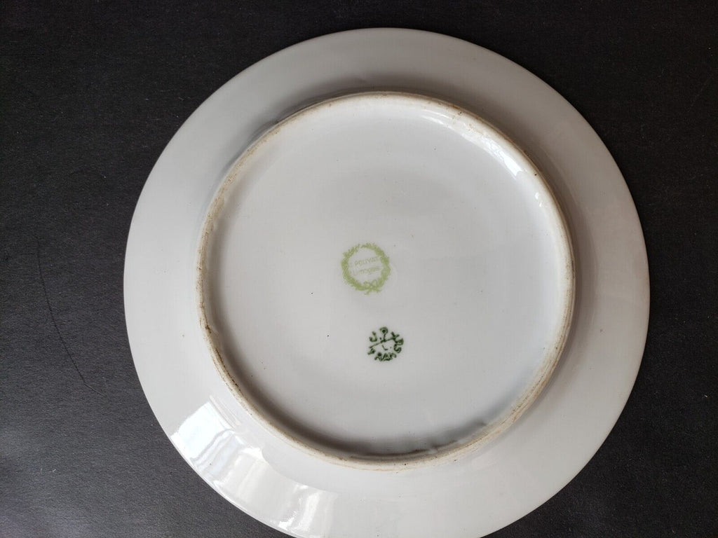 JP (Jean Pouyat) France Bread Butter Plate Pink Green Yellow (lot 620)