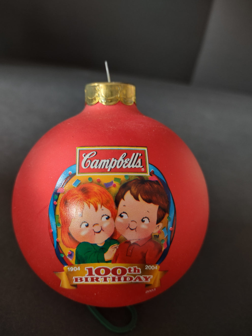 Vintage Christmas 2003 Campbells Red Collector Edition Ornament (Lot 4703)