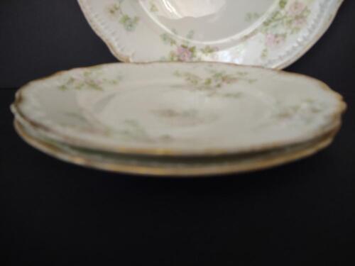 lot 774 Haviland Limoges Dinner Luncheon Plate Large Green White Roses Gold Trim
