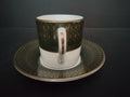 Vintage Coalport Chateau Demitasse Cup Gold Trim Green (lot 513)