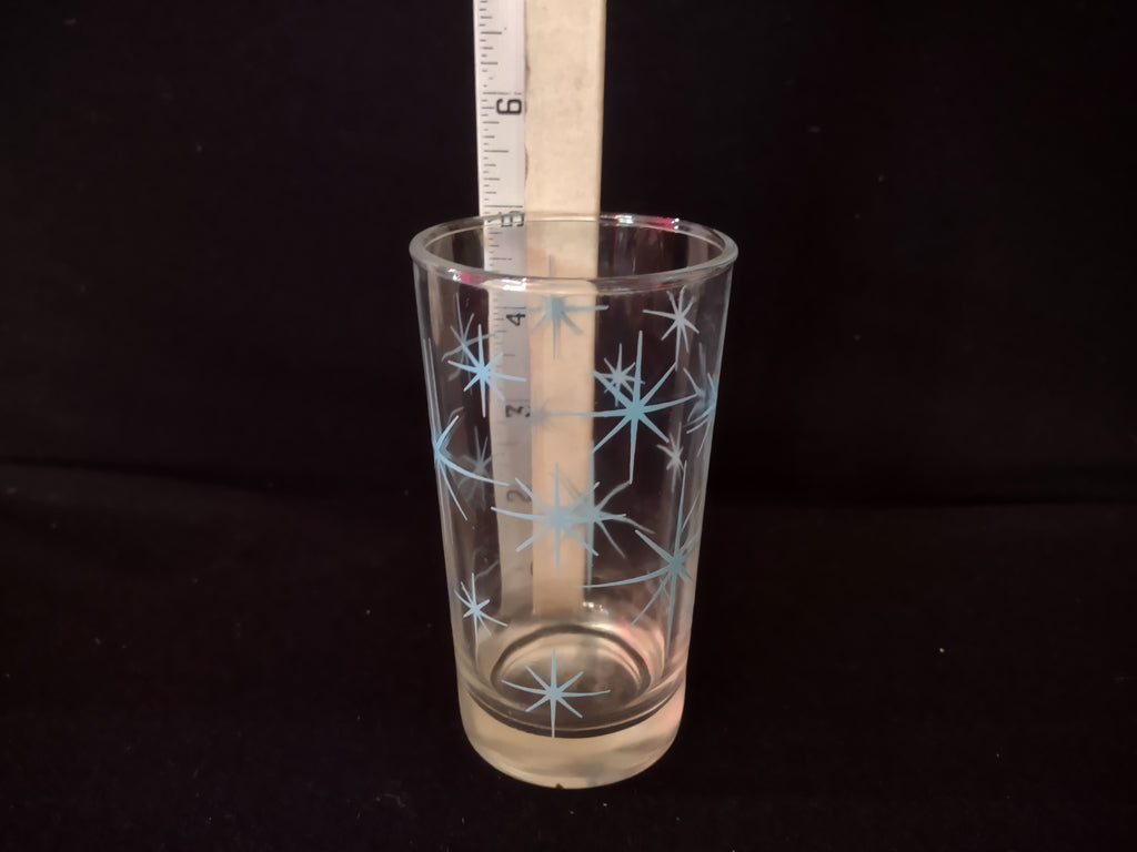 Vintage Atomic Starburst Drinking Glass Tumbler 4-3/4" (lot 5178)
