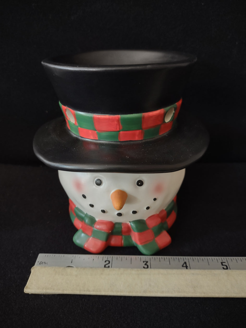 Christmas Winter Yankee Candle Snowman Head Tealight Tart Warmer (Lot 4029)