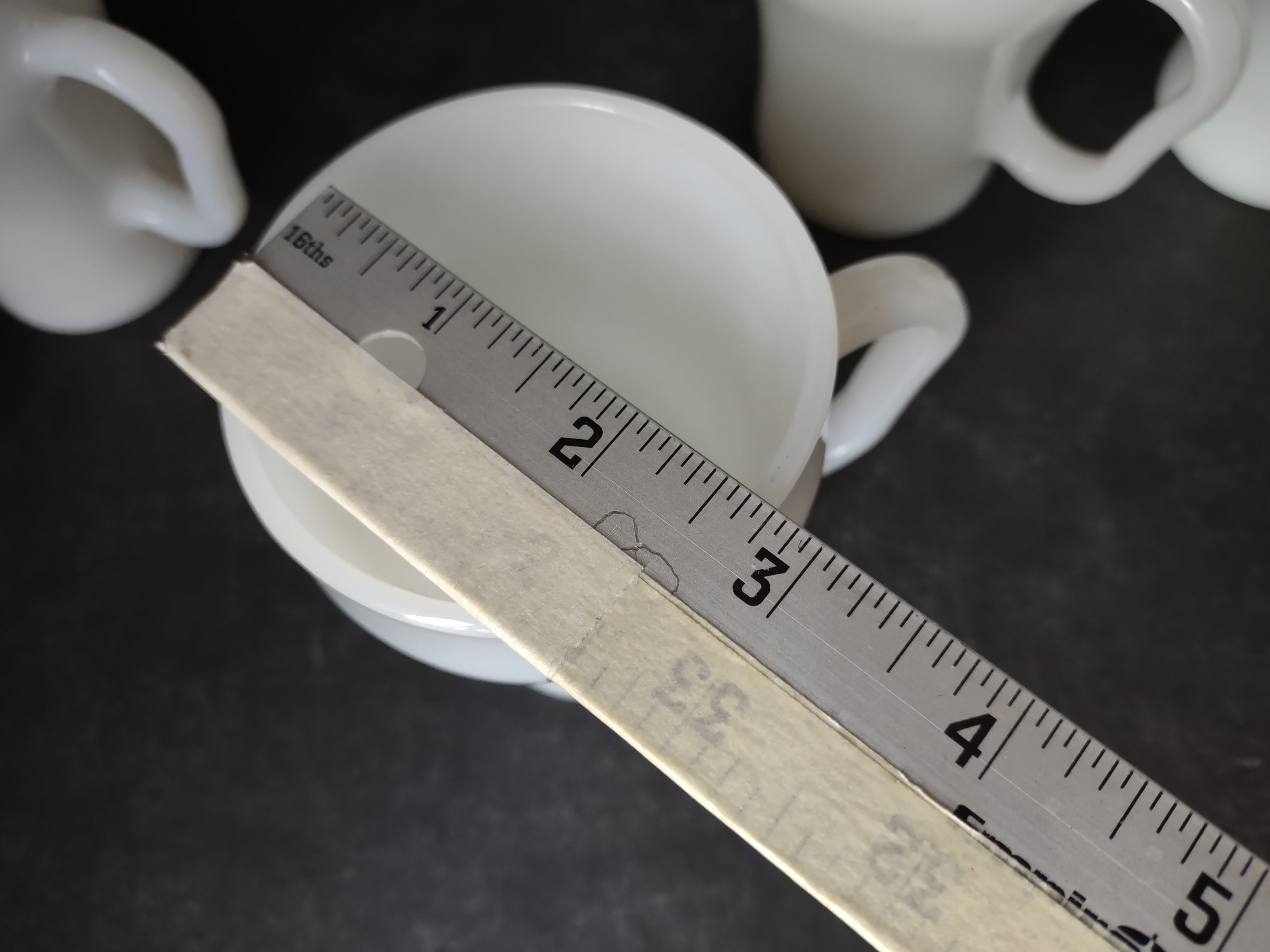 Vintage Fire King Milk Glass Anchor Hocking USA Oven Proof x 4 (lot 5303)