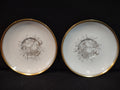 Vintage Spode Saucer Chatham #12 Bone China Gold Trim Set Of 2 (Lot 5715)
