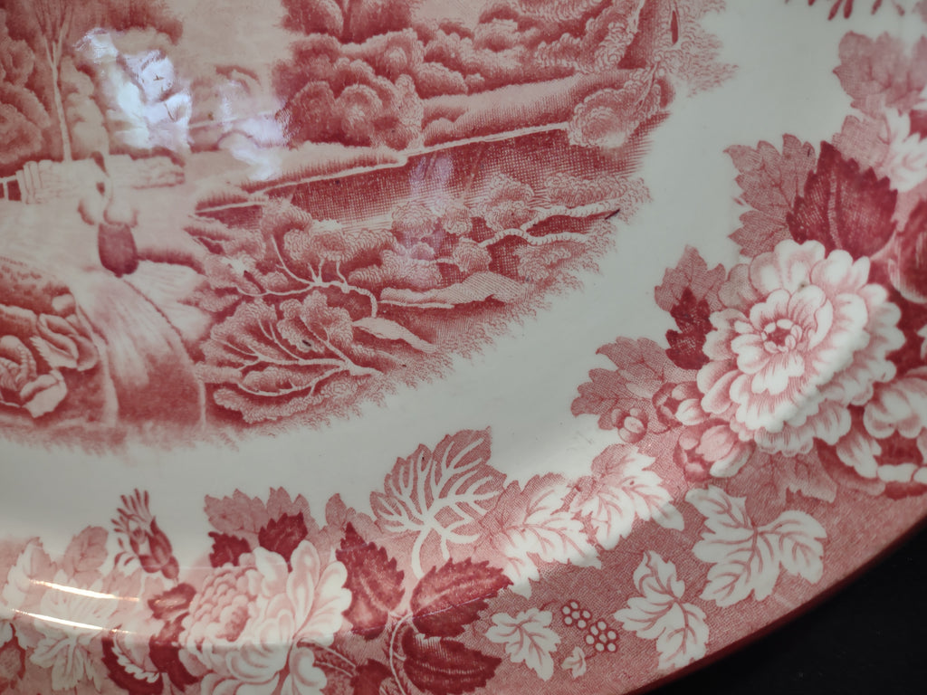 Vintage Large Serving Platter Enoch English Scenery Wood Ware (lot 5684)