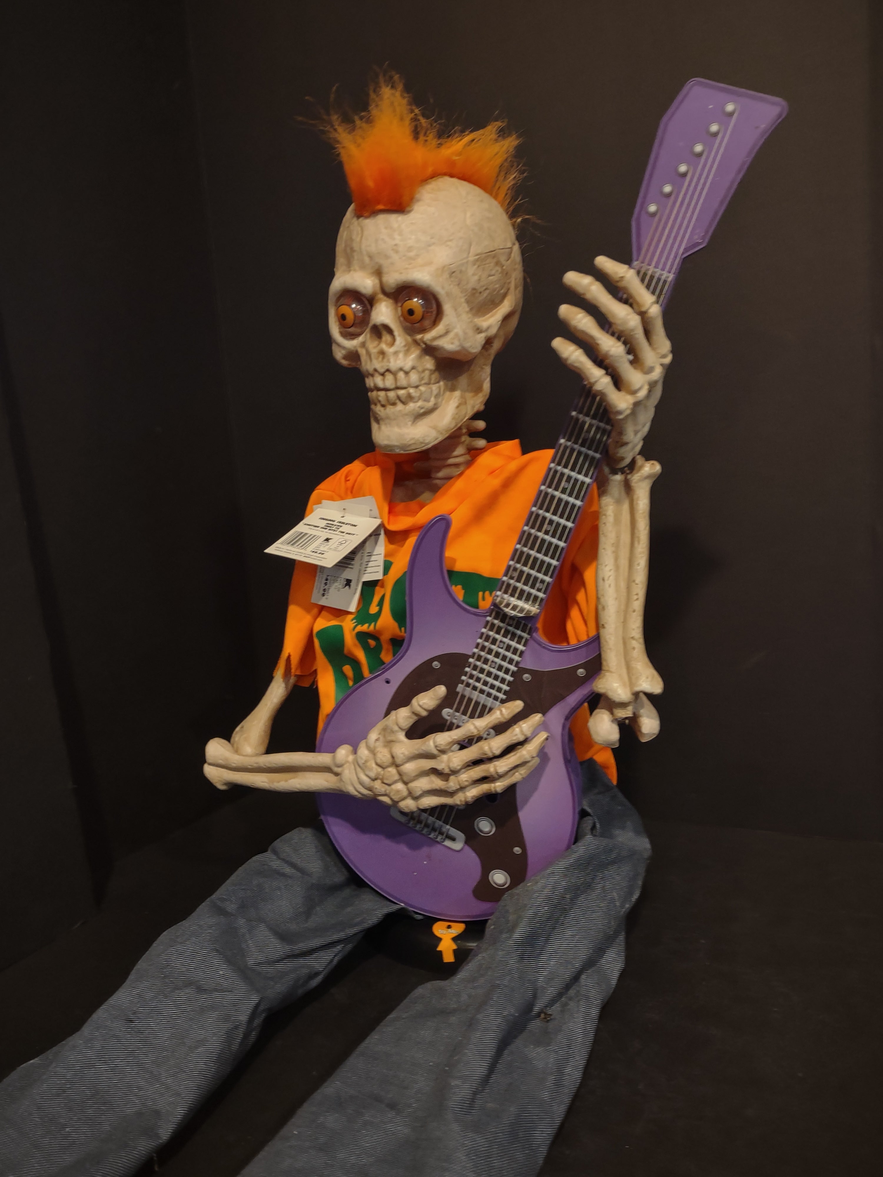 Vintage Skeleton Halloween For Parts - NOT Working (lot 2547j)