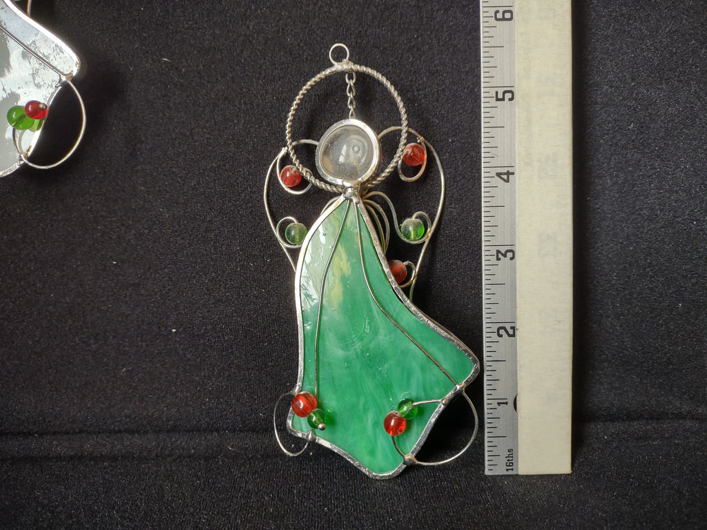Set of 3 Christmas Angel Ornaments Plastic (lot 1646)