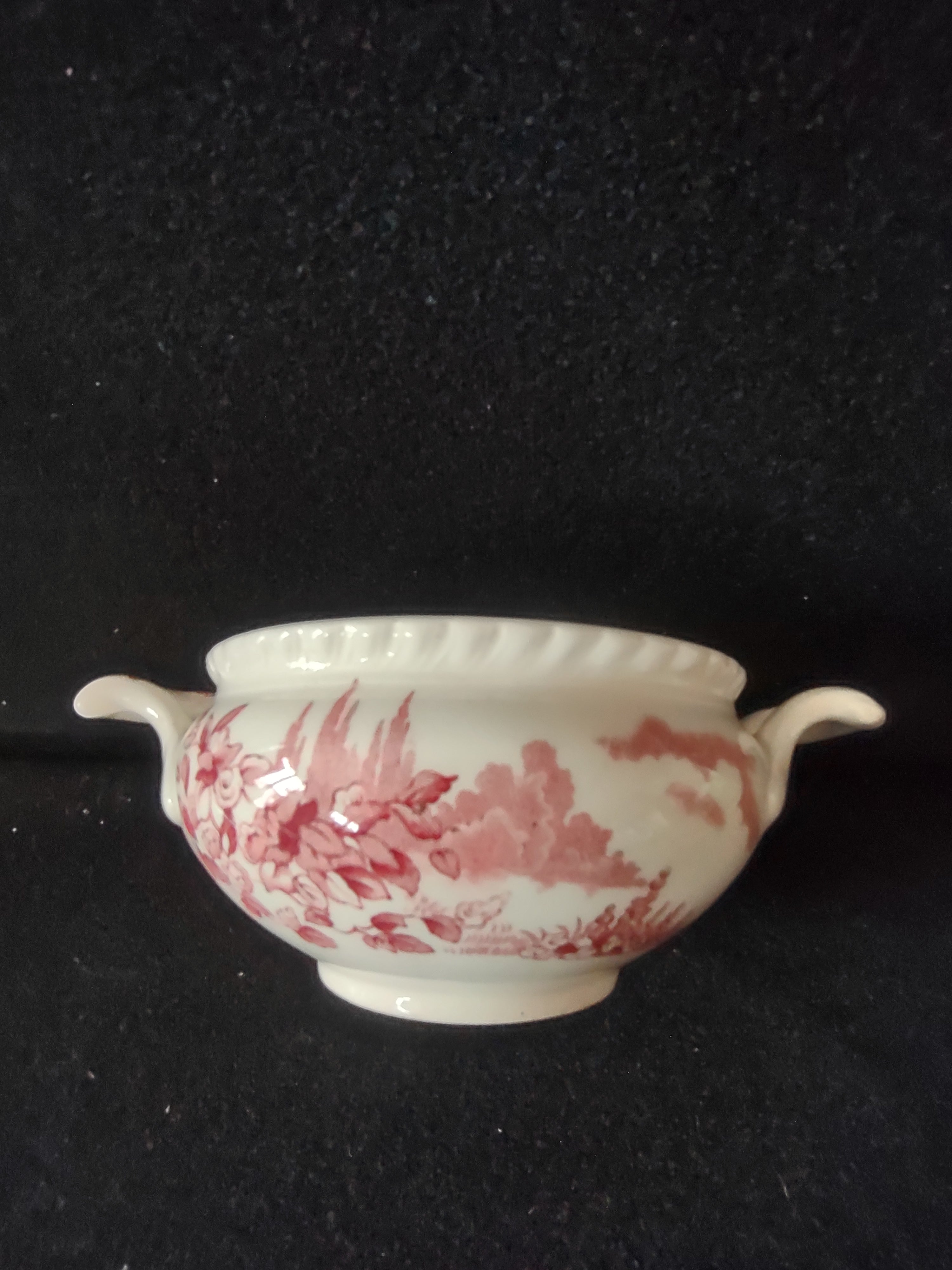 Vintage Johnson Brothers Creamer Open Sugar Bowl Castle On The Lake (Lot 5544)