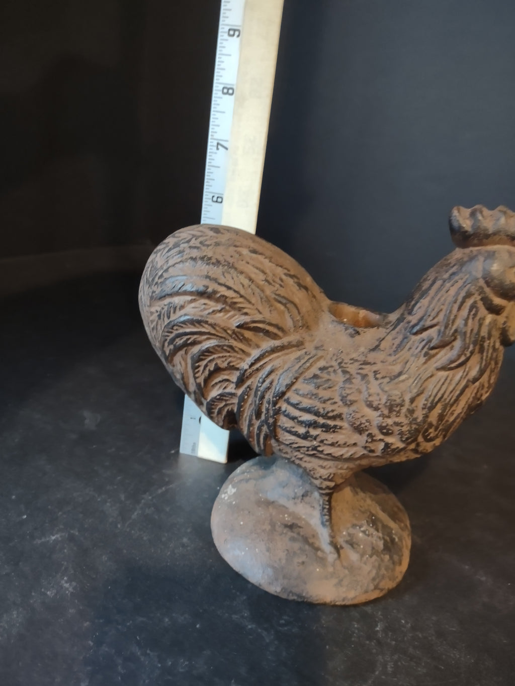 Vintage Cast iron Rooster Candle Holder (lot 2460)